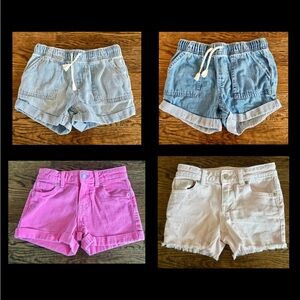 Cat & Jack Kids Denim Shorts - Light Blue, Dark Blue, Pink